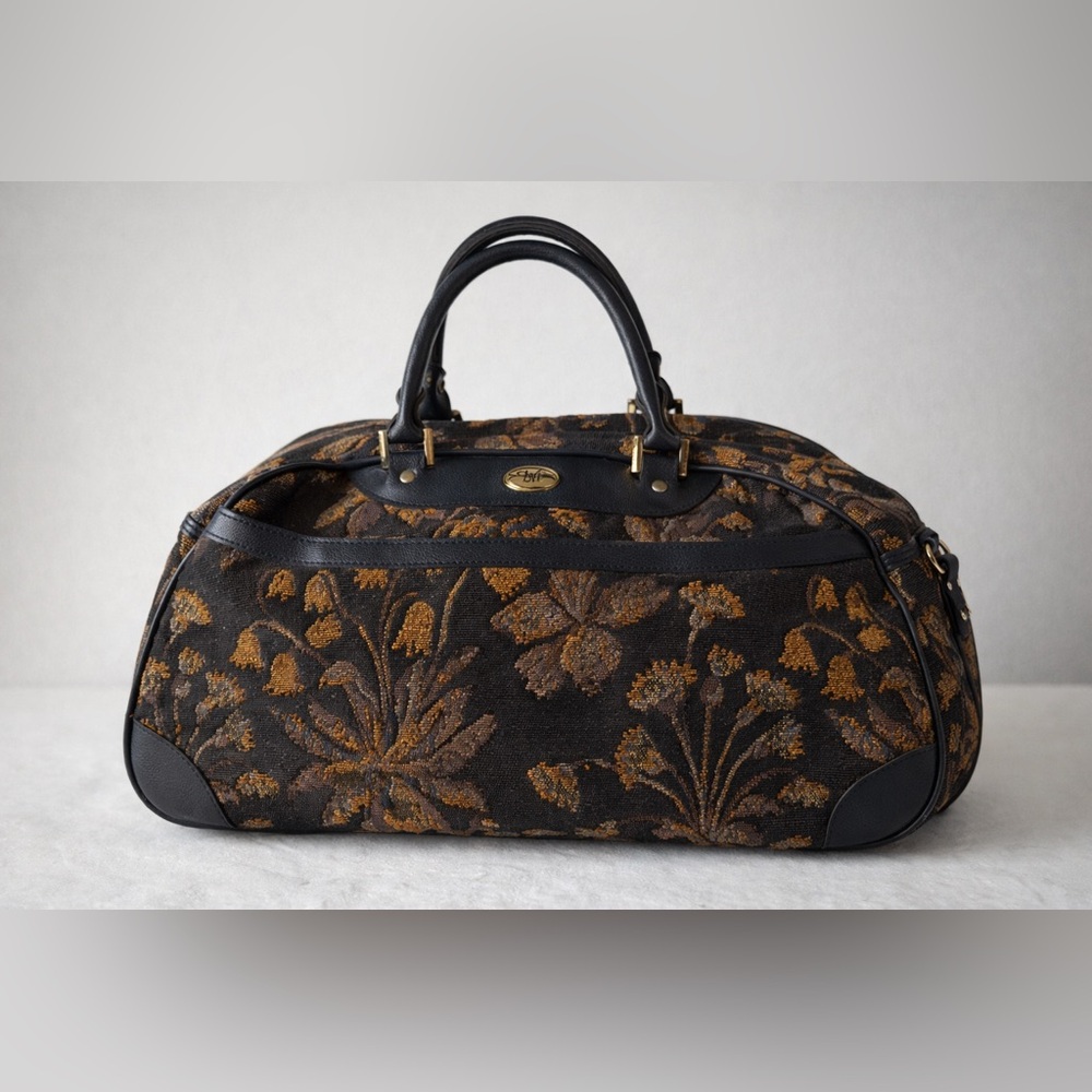 Diane Von Furstenberg‎ Black and Brown Floral Travel Bag